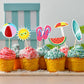 Epakh 100 Pcs Summer Beach Cupcake Toppers Pool Party Hawaiian Theme Cake Picks With Beach Ball Sun Umbrella Goggles Cake Decora