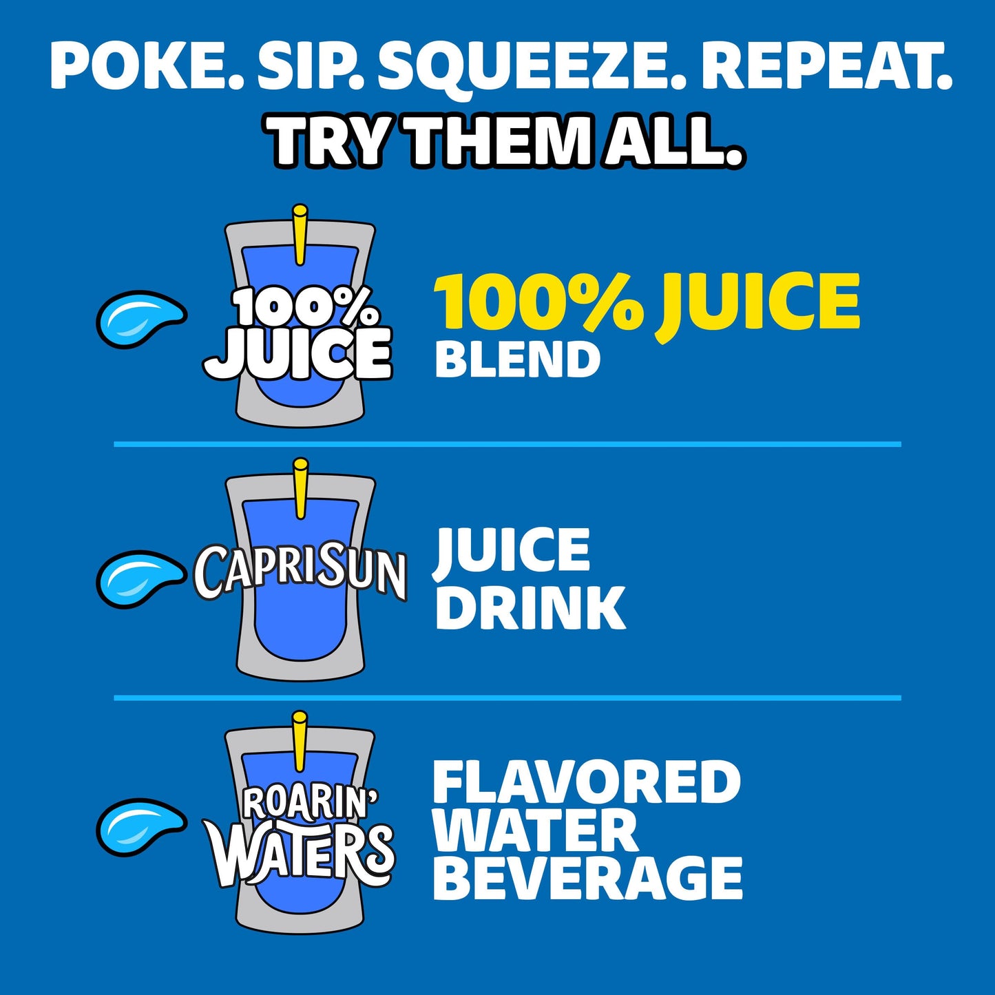 Capri Sun 100% Juice Fruit Punch Naturally Flavored Kids Juice Blend (40 ct Pack, 4 Boxes of 10 Pouches) (Pack of 2)