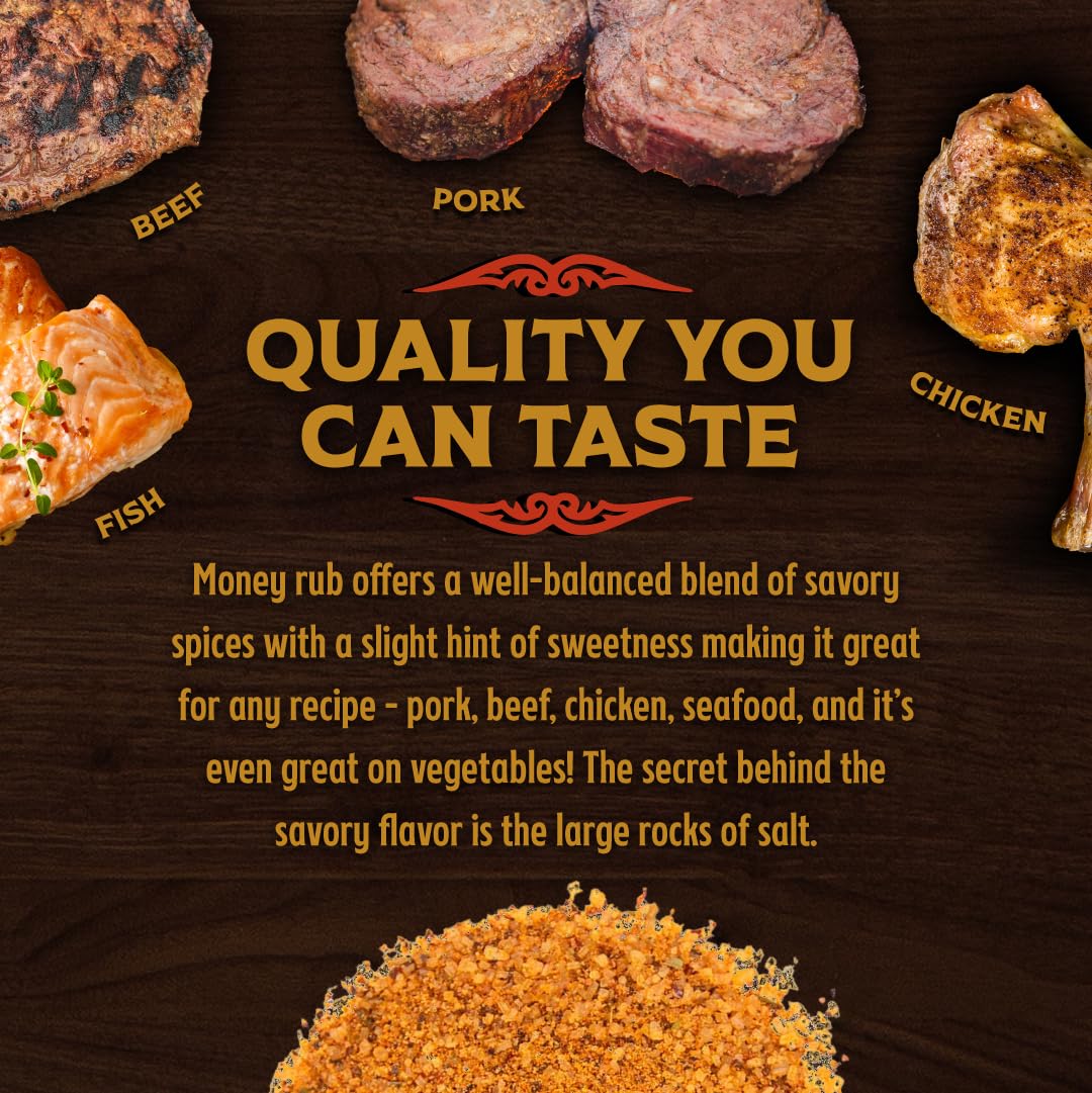 Big Poppa Smokers BBQ Rub - Prize-Winning Meat Seasoning, Gluten-Free, 14 Oz, Red, Model 120BPS