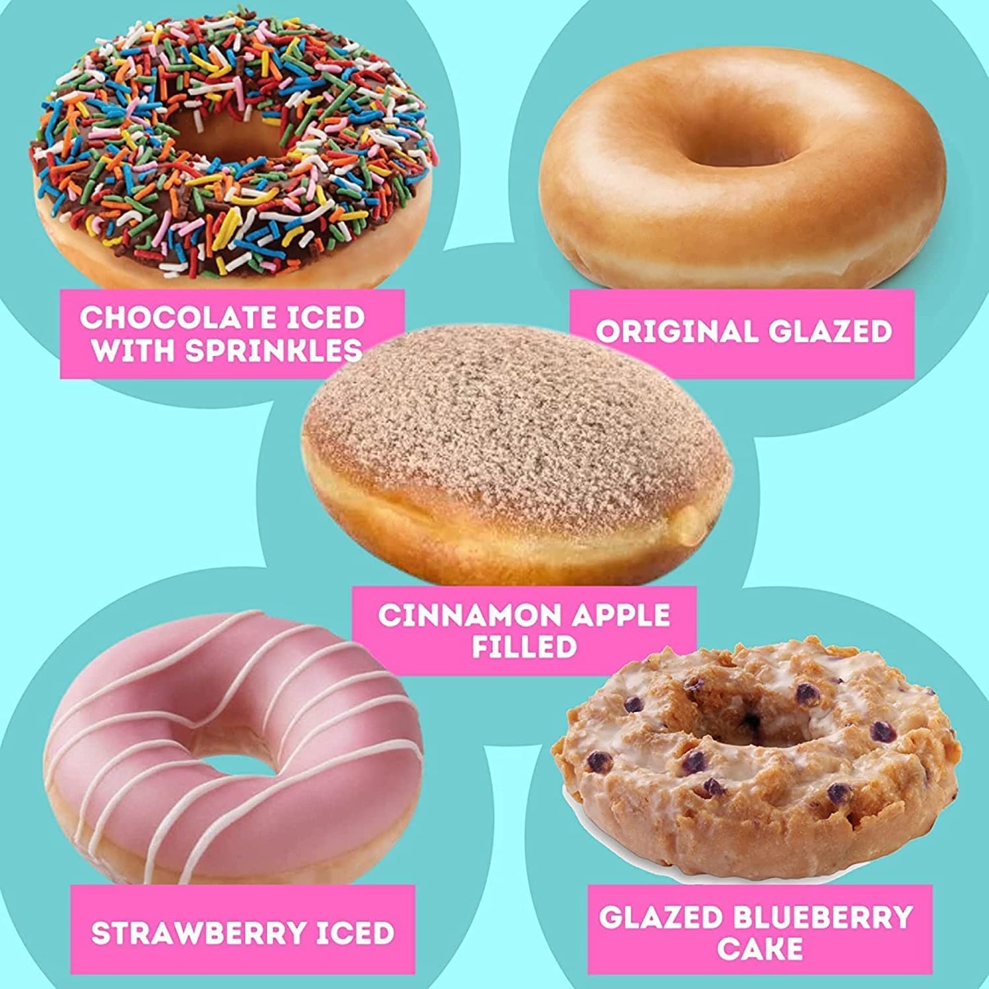 Sweetzo - Krispy Kreme Jelly Beans Candy Single Serving Bags, Assorted Donut Flavored Chewy Candies And Fat Free Treats, Jelly B