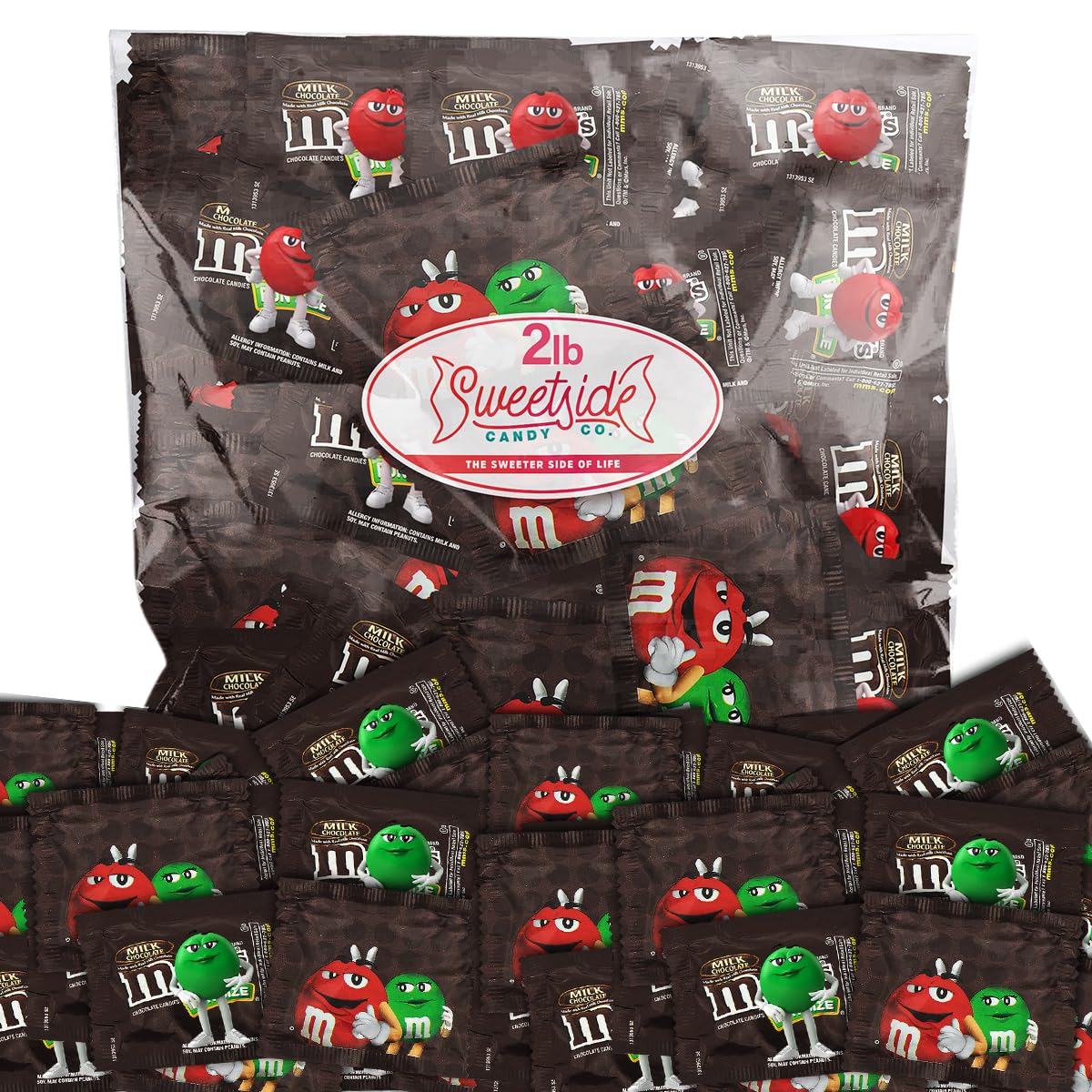 M&M Milk Chocolate Bundle - Chocolate Candy Bulk Pack of 2 Pounds  70 CT M&M Fun Mix of Chocolate  - Candy Bulk