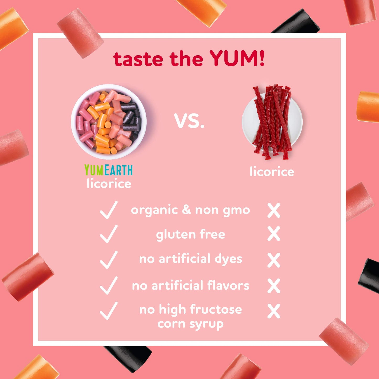 Yumearth Organic Licorice Lovers Variety Pack, 5Oz(Pack Of 6), Allergy Friendly, Strawberry, Pomegranate, Black Licorice, Gluten