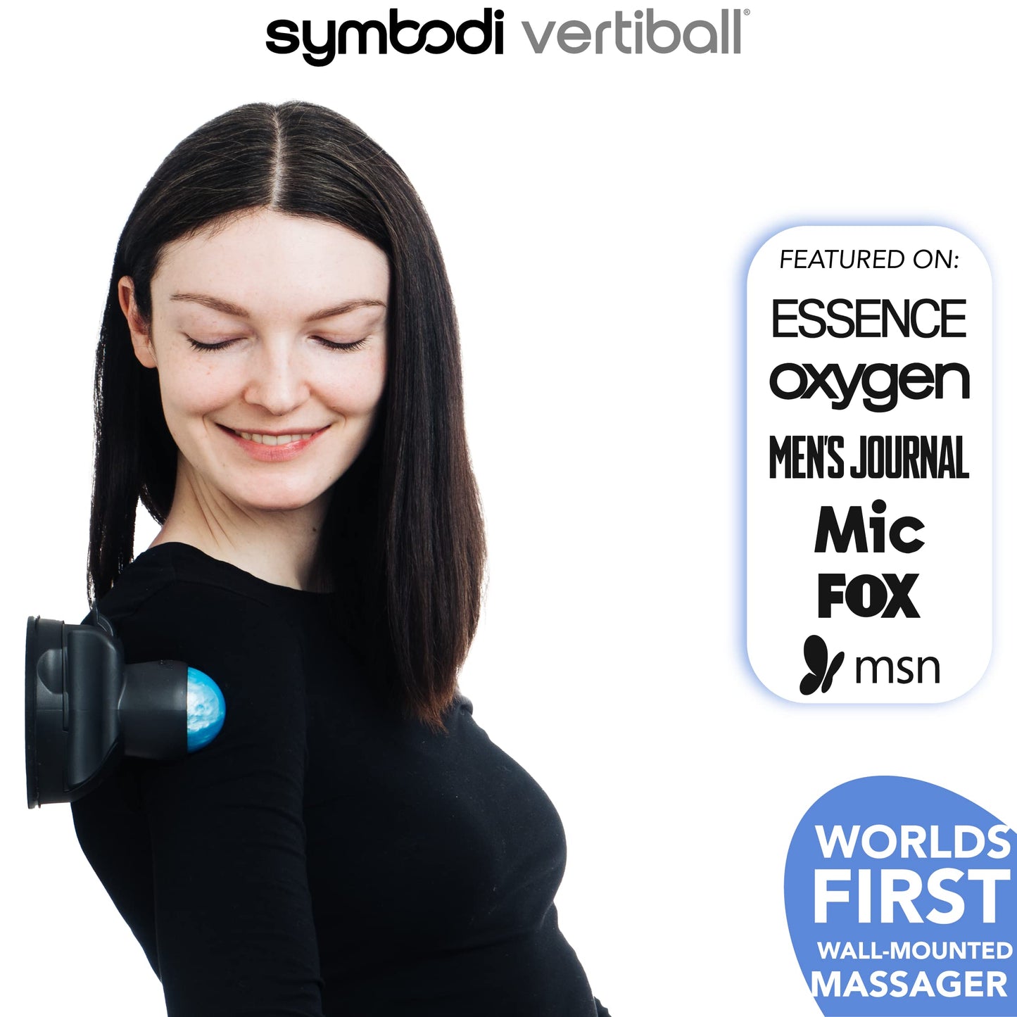 Symbodi Vertiball Mountable Muscle Massage Ball For Pain Relief, Myofascial Release, Trigger Point Ball Self Massager For Full B