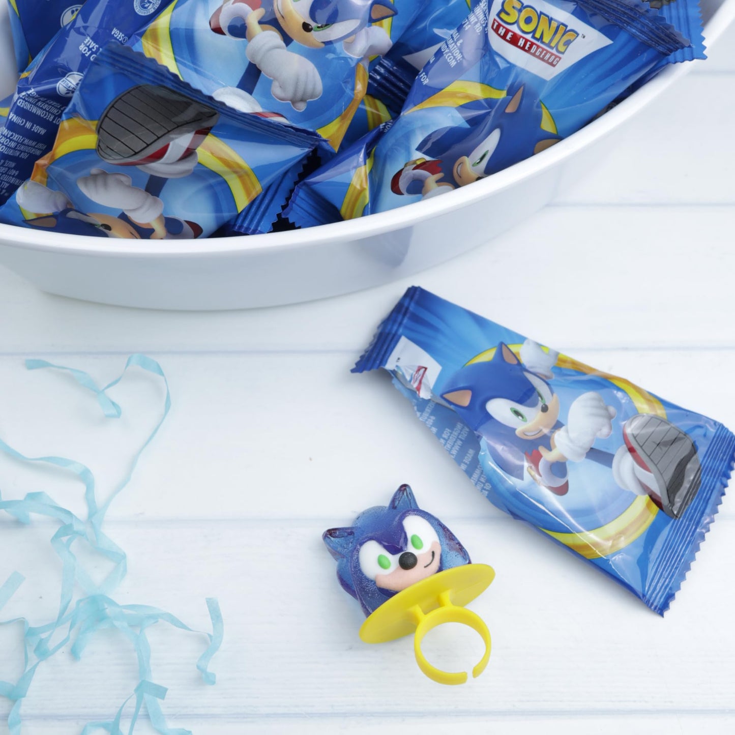 Imaginings 3 Sonic The Hedgehog Individually Wrapped Lollipop Rings, Knuckles And Tails Decorated Candy, Birthday Party Favors,