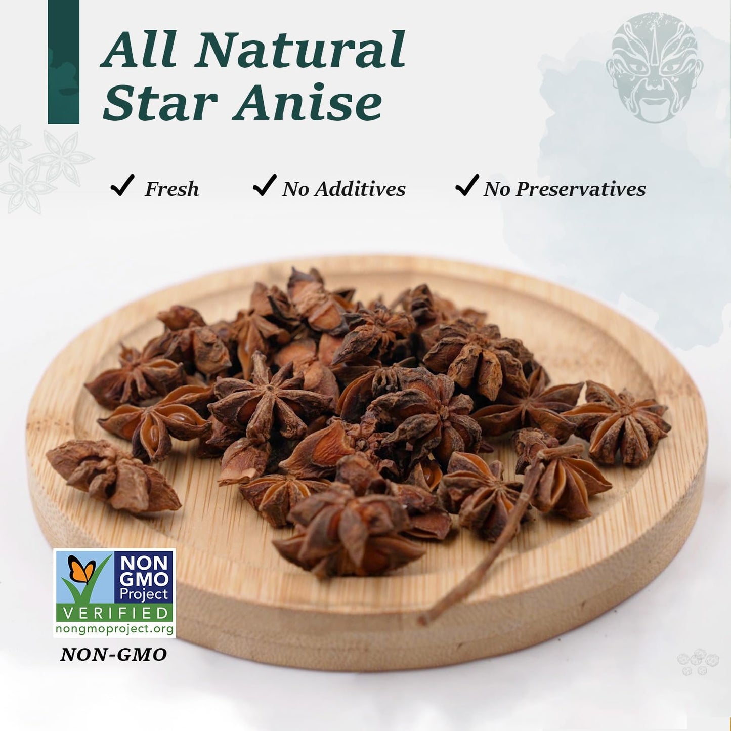 Soeos Star Anise, Star Anise Whole, Ainsie Seeds for bakeing and tea 6oz (170g)