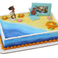 DecoPac Disney Moana Cake Topper Set, 2-Piece Decorations, Plastic, Moana 2.8H x 1.85W, Photo Frame 3H x 4