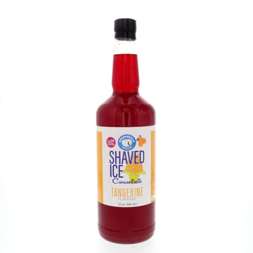 Hypothermias Shaved Ice Syrup Concentrate, Tangerine Flavor, 32 Fl Oz, Unsweetened, Makes 8 Gallons of Ready-to-Use Syrup