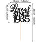 Rssta i Cake Topper - Glitter 90th Birthday Decoration - Black - Model XM310-black 1933