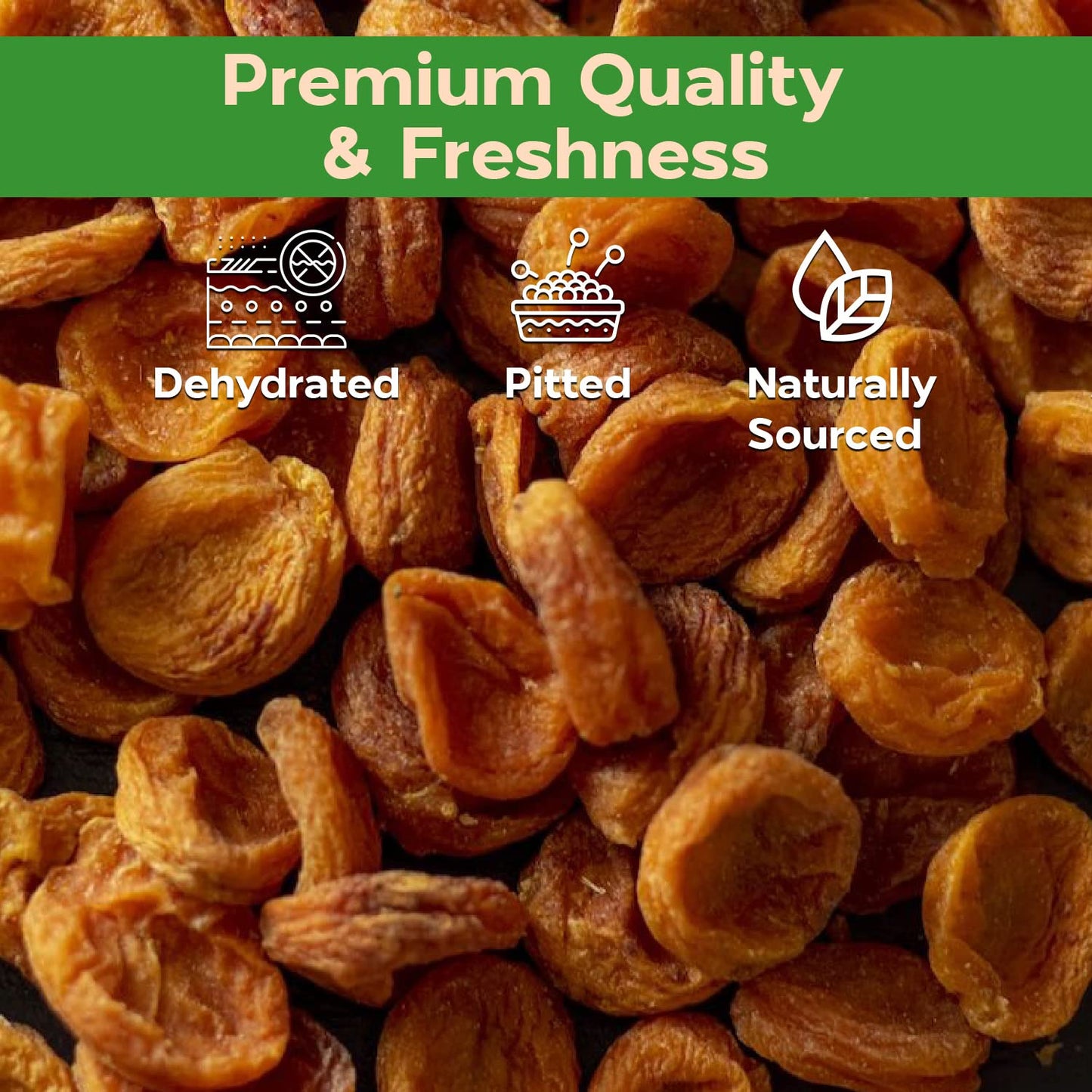 Sincerely Nuts - Dried Jumbo California Apricots | Two Lb. Bag | Dehydrated | Sweet Gourmet Snacking Food | Kosher and Gluten Fr