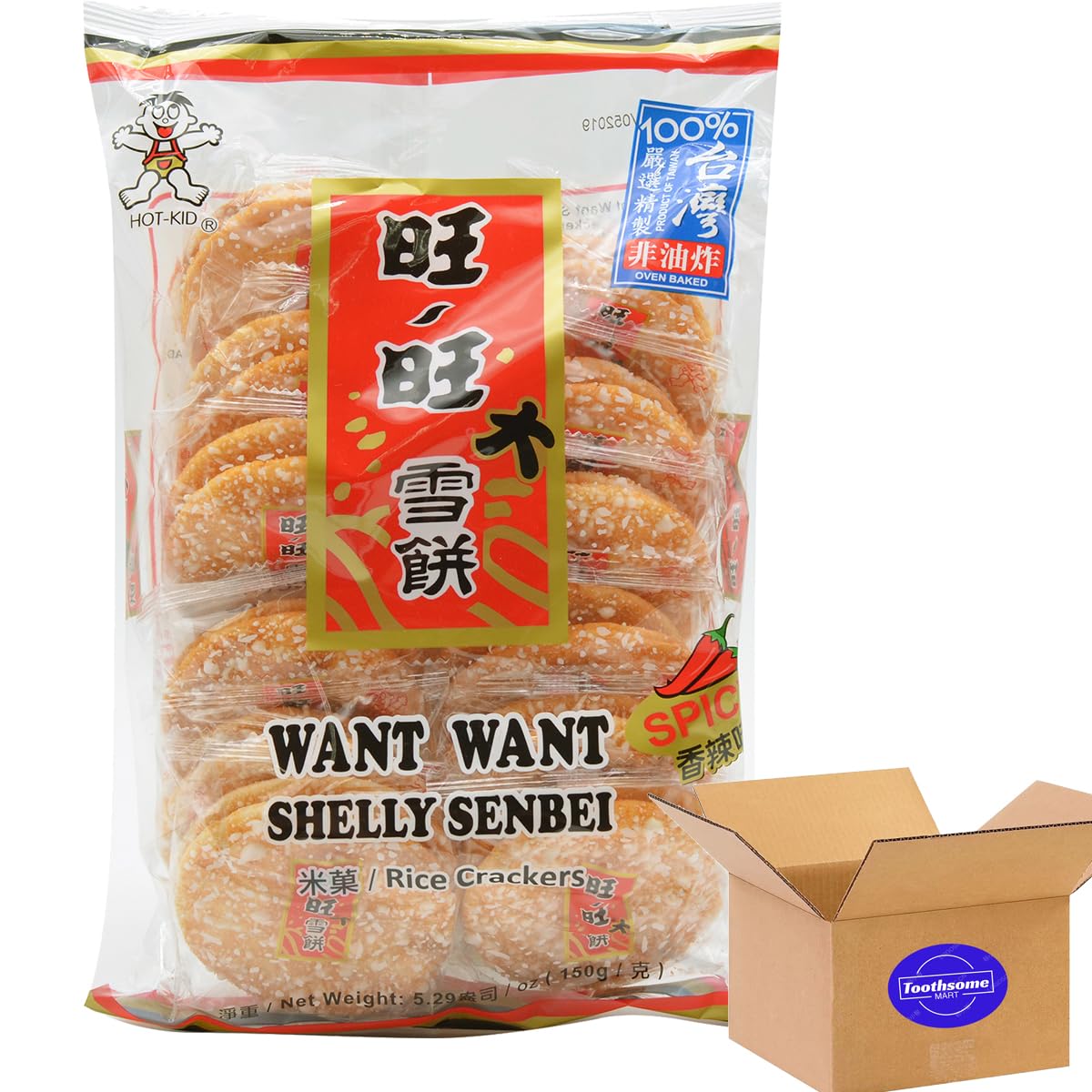 Spicy Shelly Shenbei Snowy Crispy Rick Cracker 5.29oz pack of 1