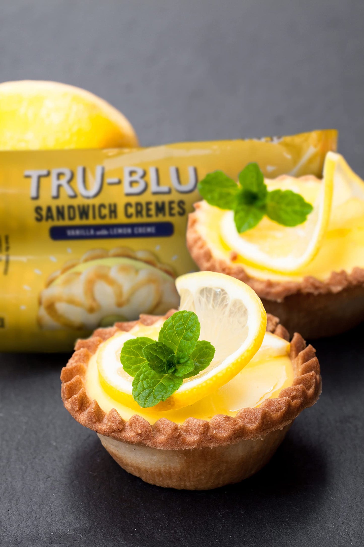 Tru-Blu Vanilla Cookies with Lemon Crme | No artificial ingredients | No High Fructose Corn Syrup | Made in the USA | 12 Ounce (