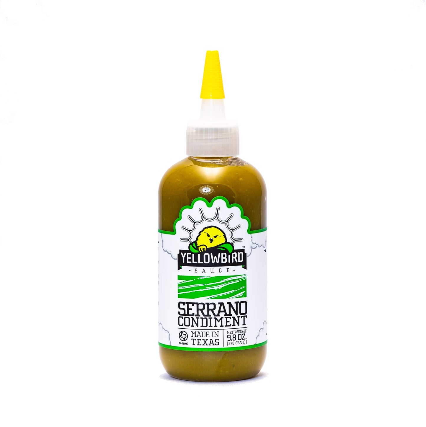 Serrano Hot Sauce By Yellowbird Foods, All Natural, Non-Gmo, 9.8 Oz Bottle, 6-Pack6