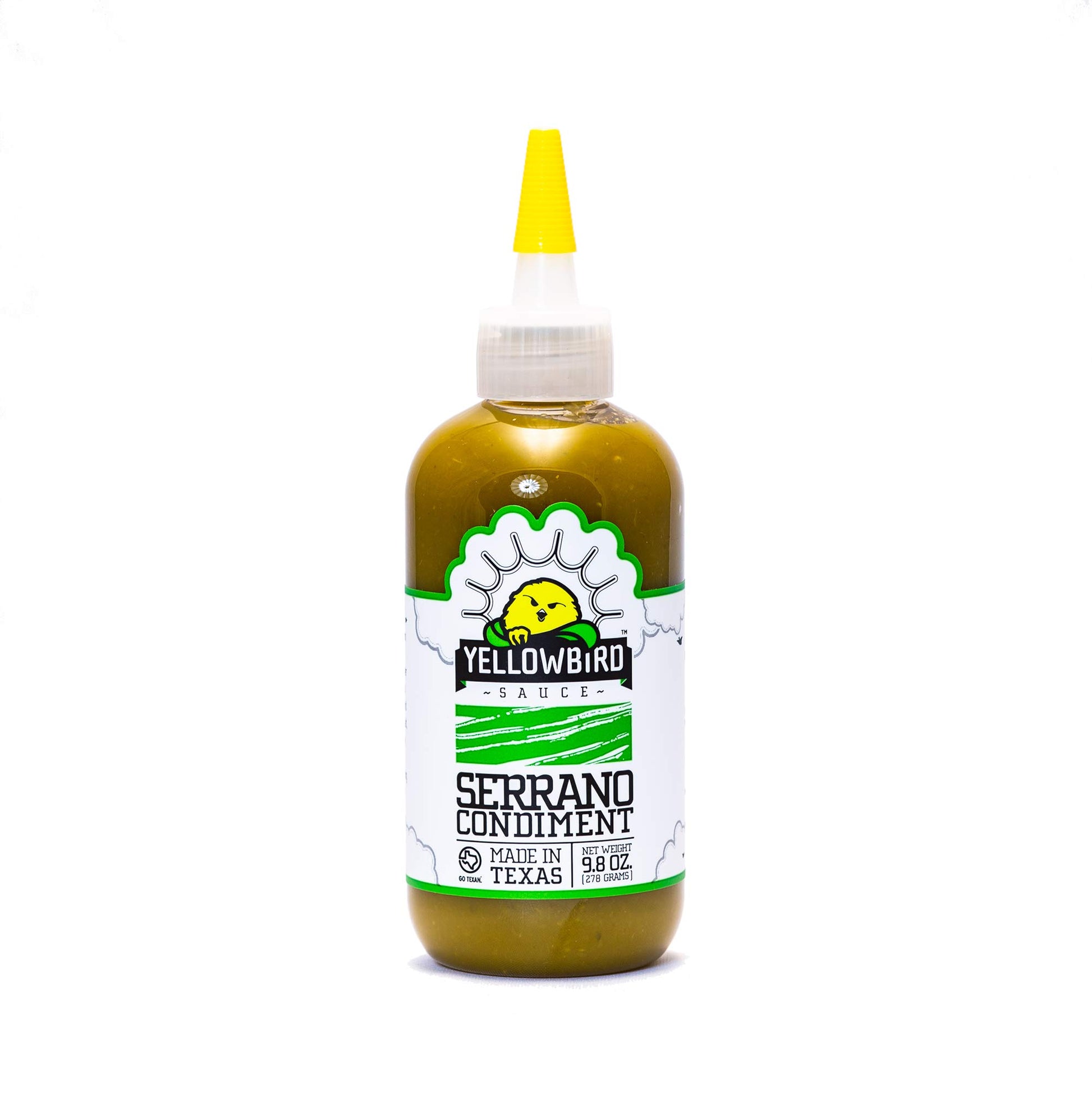 Serrano Hot Sauce By Yellowbird Foods, All Natural, Non-Gmo, 9.8 Oz Bottle, 6-Pack6