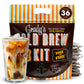 Gradys Cold Brew New Orleans Style Coffee & Chicory Pouches, All-in-One Kit, 24 Ounce, Makes 36 Drinks, Original