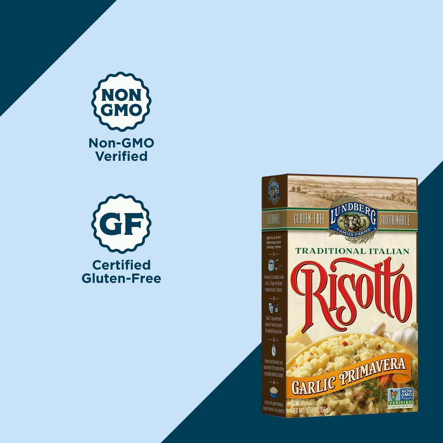 Lundberg Family Farms Garlic Primavera Risotto 5.5-Ounce Units (Pack Of 12)