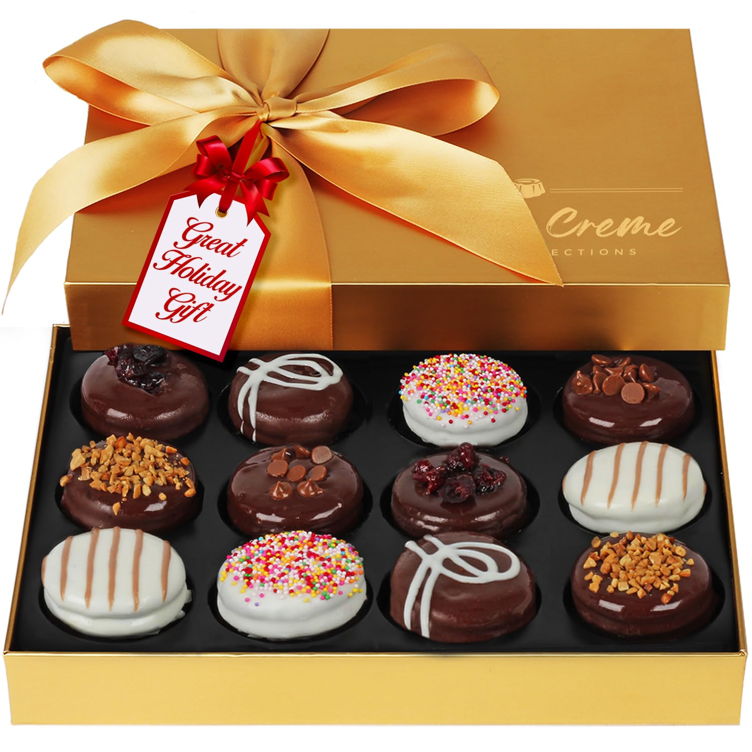 Christmas Chocolate Cookies Gift Basket - Holiday Gourmet Chocolate Gift - Food Gift For Men And Women - Birthday, Graduation, Thank You, Corporate, Holiday Gifting
