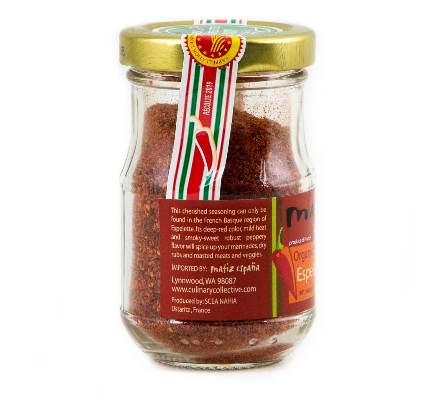 Matiz Piment D'Espelette Pepper From Basque France | 1.58 Ounce | Traditional |
