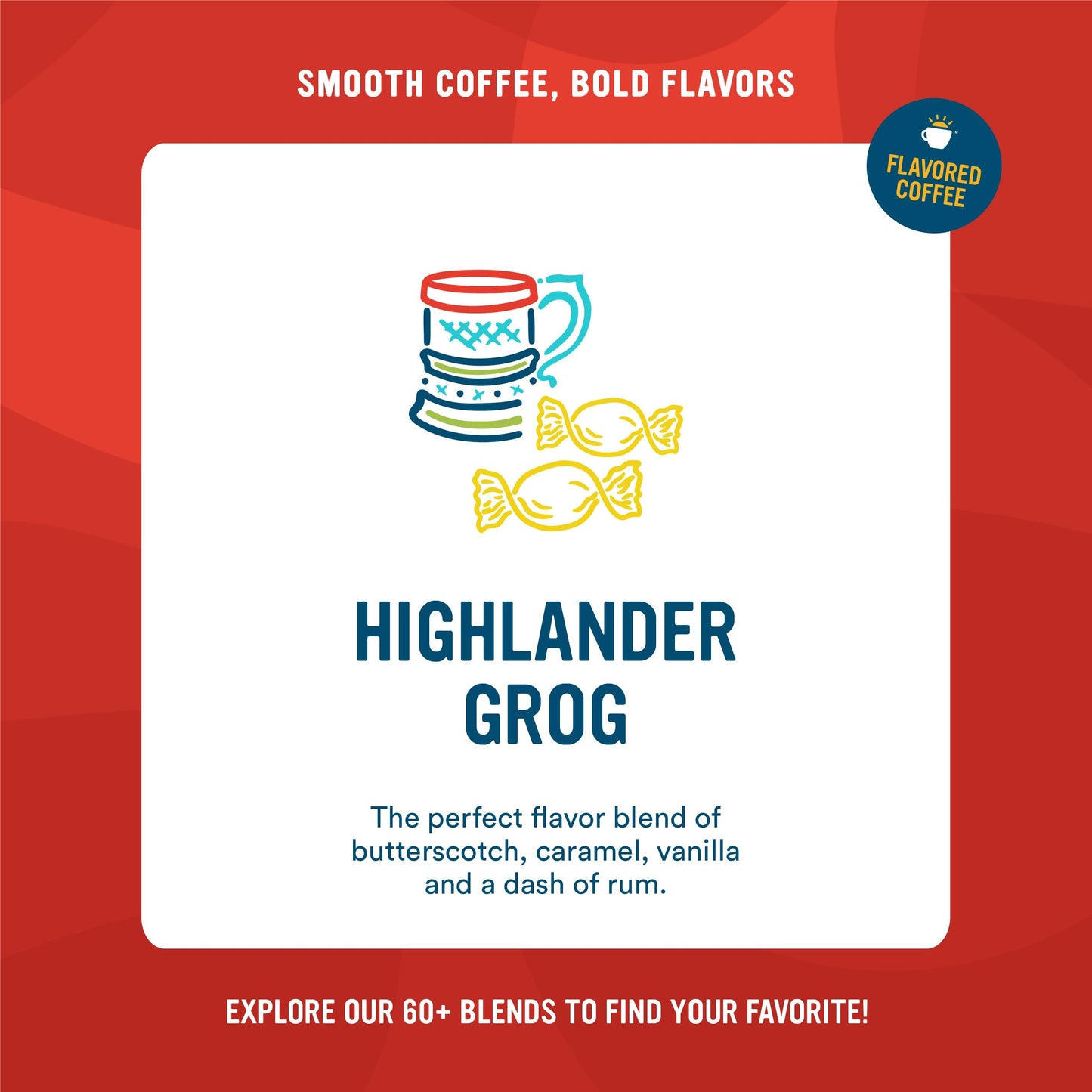 Cameron s Coffee Highlander Grog EcoPod Coffee, 12 Pieces, Light Roast, Gluten Free, 4.33 Ounces (Pack Of 6)