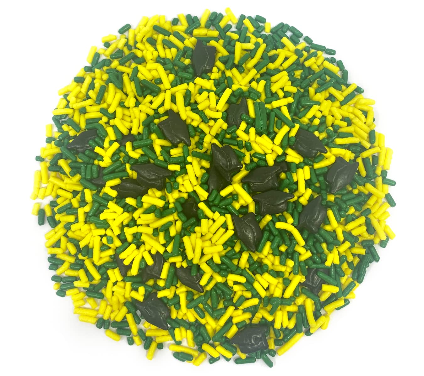 Mystic Sprinkles Graduation Day Sprinkles Mixes (Graduation Day! Green & Yellow Sprinkle Mix 3.8Oz)