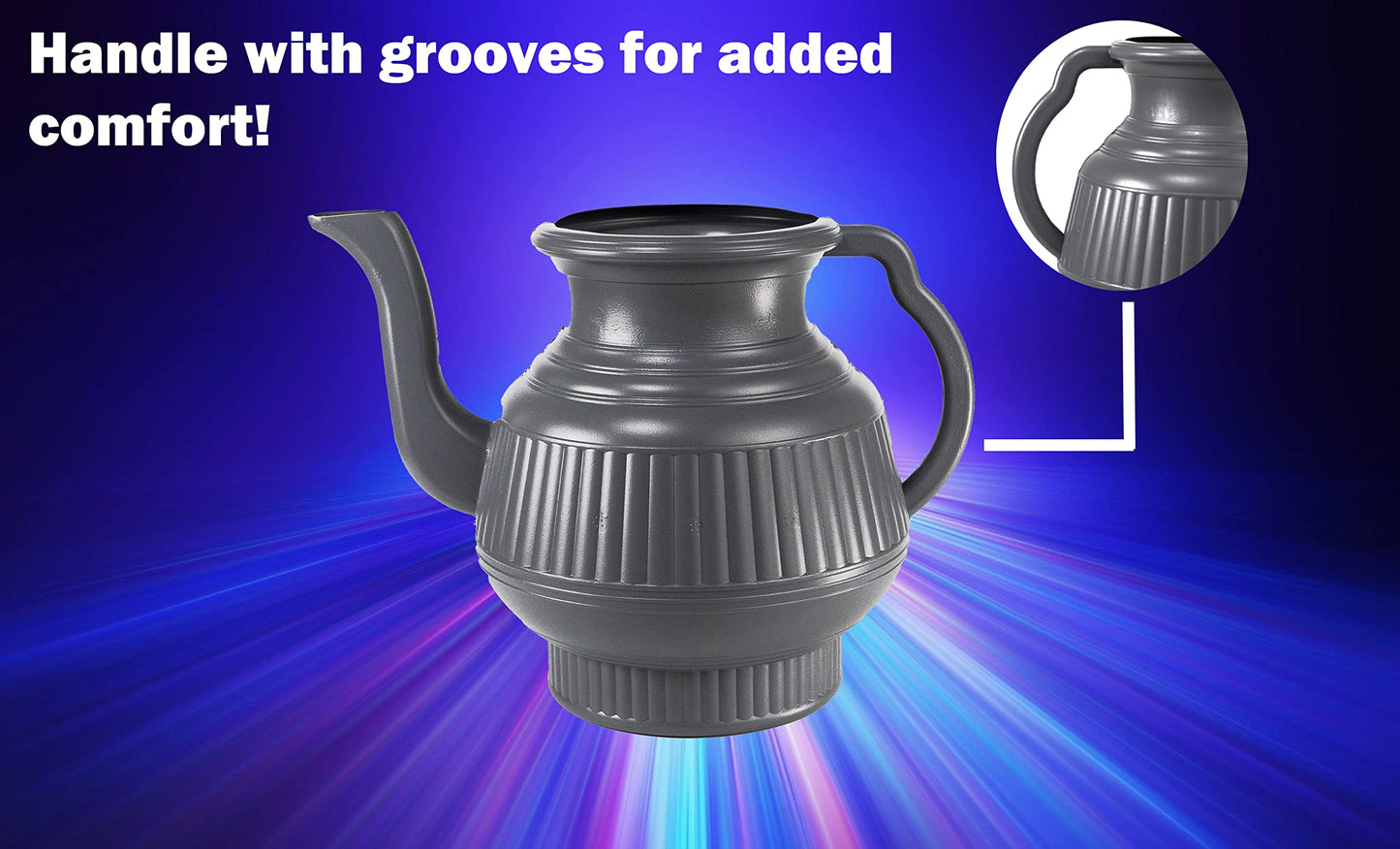 Mayaka786 Lota  Bodna  Toilet Wash Jug  2.25 Liters  Plastic (Gray)