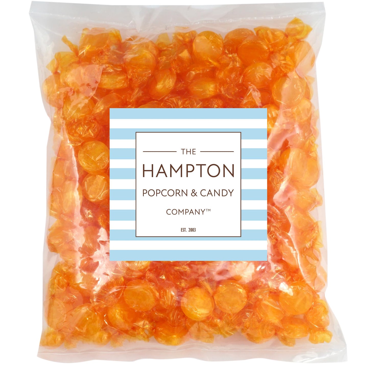 Butterscotch Hard Candy - 5Lb Bulk Bag (Approx. 375 Pcs) - Individually Wrapped Butterscotch Candy Discs - The Hampton Popcorn &
