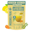 SPROUTED Mung Sipping Broth | MILD & SOOTHING with LEMON & TURMERIC | Plant Protein | Vegan Soup Powder | 100% Natural | Gluten-