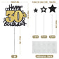 Happy 30Th Birthday Cake Topper, Black And Gold Glitter Cake Toppers, 30 Year Birthday Party Cake Decoration