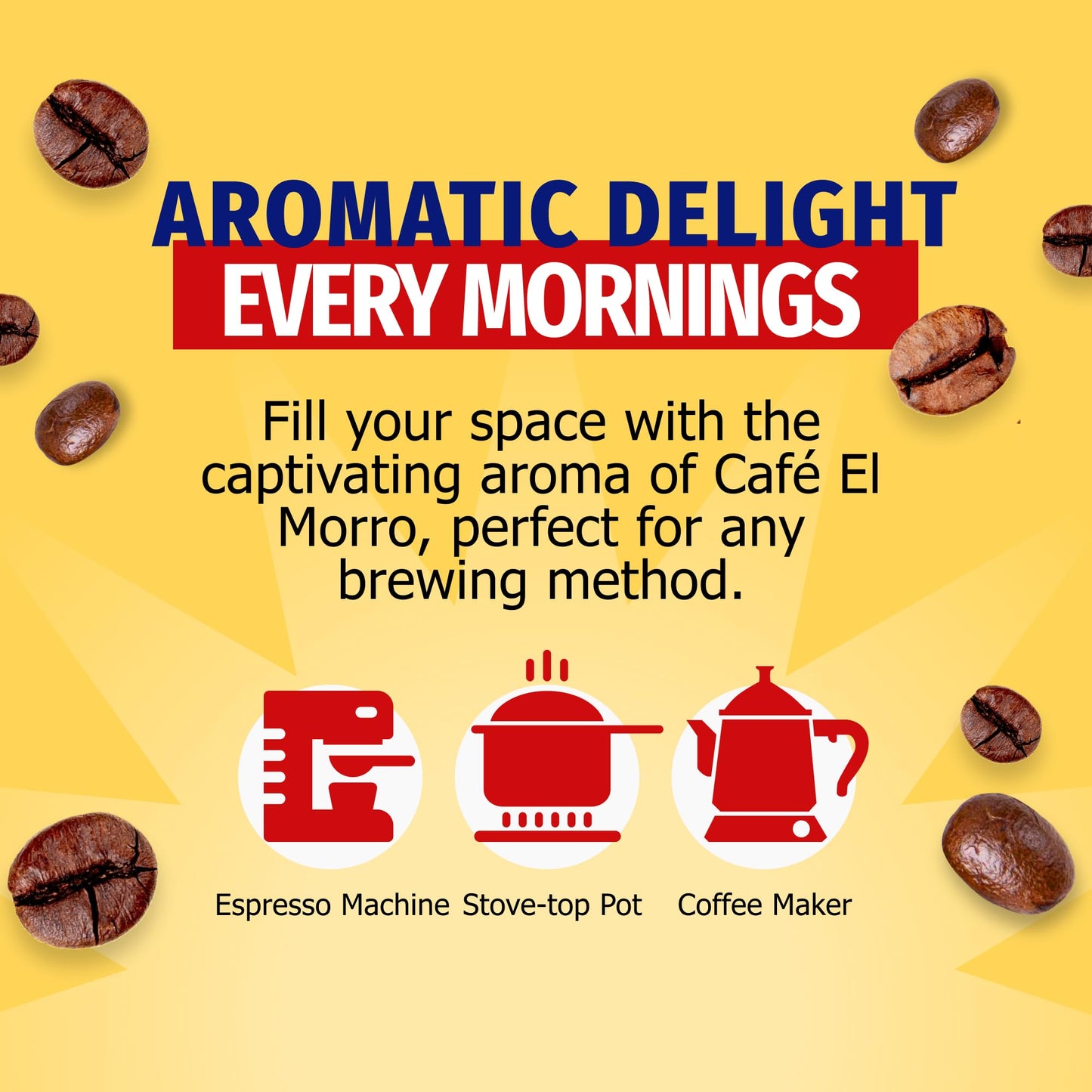 Cafe El Morro Dark Roast Espresso Ground Coffee, Vacuum Sealed, 6 oz (1-Pack)