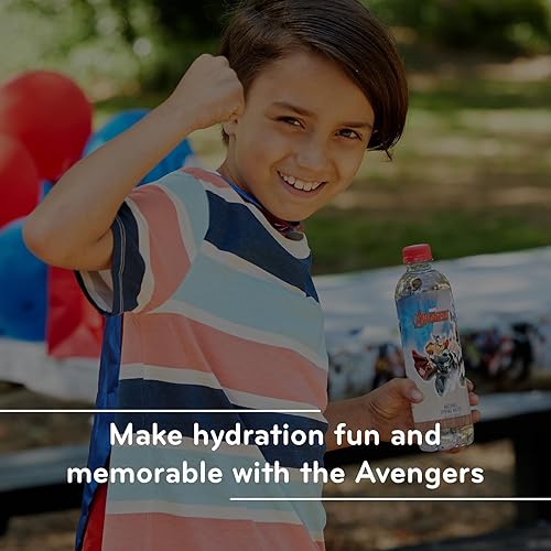 Pulse+ Marvel Avengers Natural Spring Water - Disney Bottles - Filtered Spring Water - Bpa-Free Recyclable Bottles - 24 Pack
