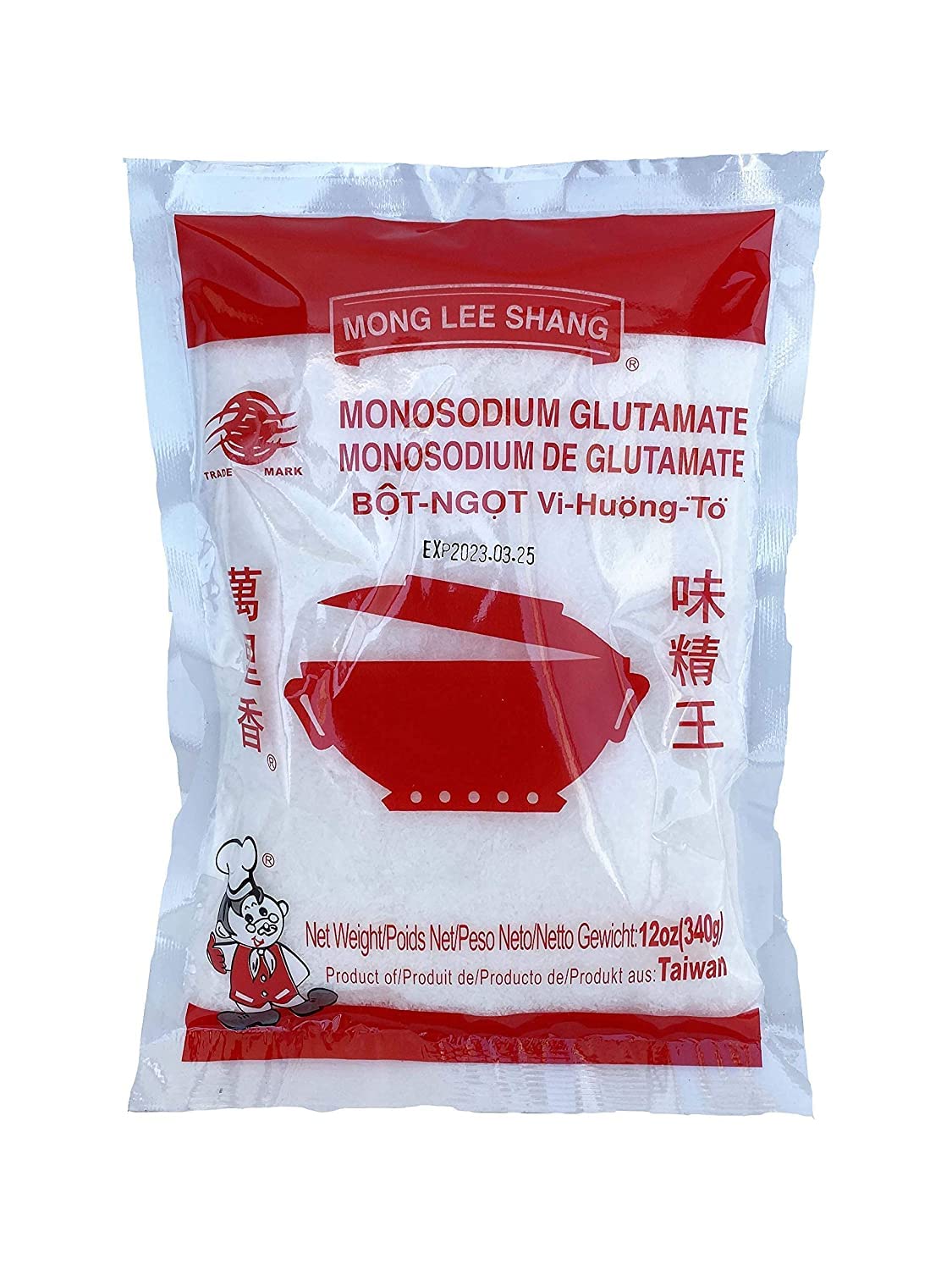 Mong Lee Shang Monosodium Glutamate Umami Seasoning MSG, 12 oz, Halal