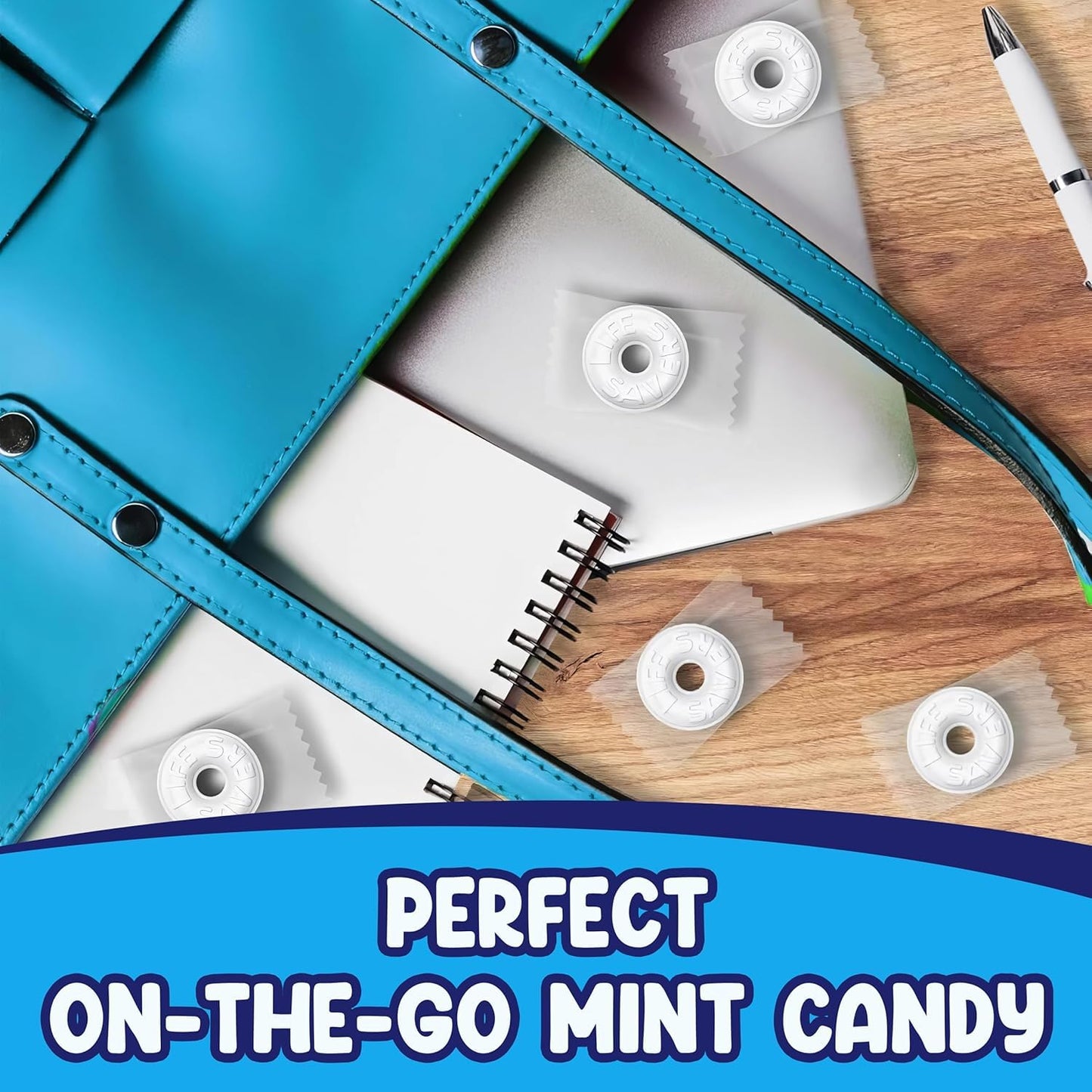 Life Savers Pep O Mint Hard Candy - 2 Pounds of Bulk Candy - Peppermint Life Saver Mints - Great for Sharing - Individually Wrapped