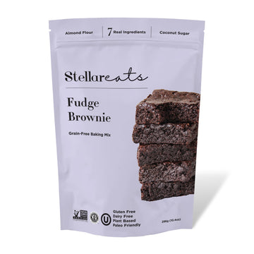 Stellar Eats Fudge Brownie Baking Mix, 10.4 oz, 1 Pack - Grain Free, Gluten Free, Dairy Free, Plant Based, Paleo Friendly