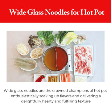 Wang Wide Glass Noodles, Hot Pot Ingredient, 10.58 Ounce
