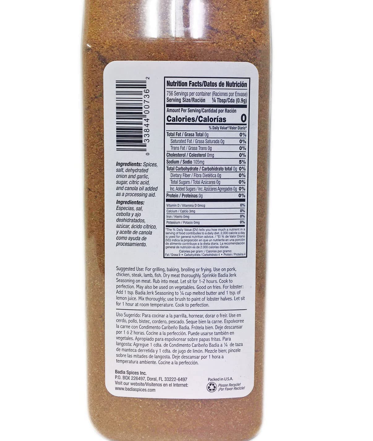 24 Oz Jerk Seasoning Jamaican Style For Poultry,Meat,Fish & Pork No Msg Kosher .4.Pack 1.5 Pound