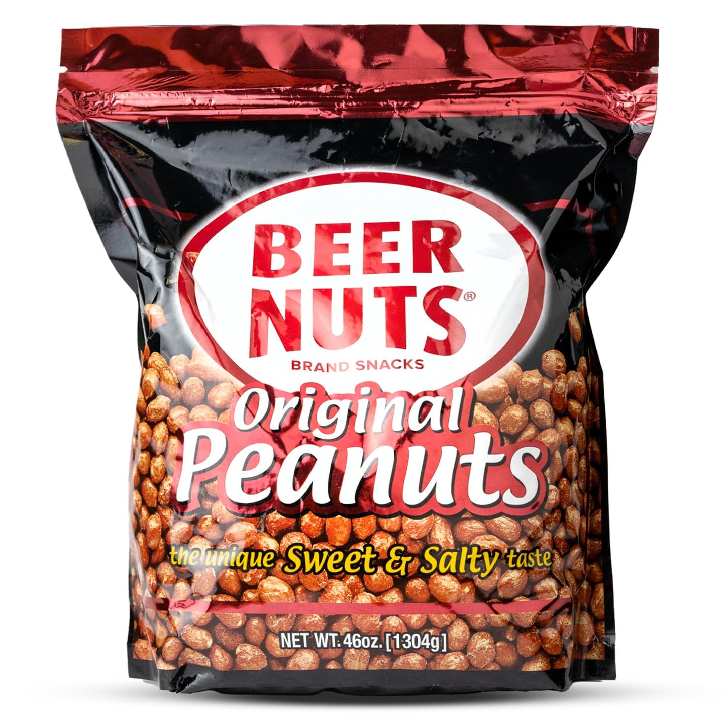 Malt-Inspired Nuts Original Peanuts - Sweet & Salty Bar Nuts - Gluten Free, Kosher, Low Sodium Peanut Snacks Made In The Usa - 46Oz Resealable Bag (Pack Of 1)