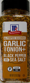 McCormick Garlic, Onion, Black Pepper, Sea Salt, All-Purpose Seasoning, 9 Ounce