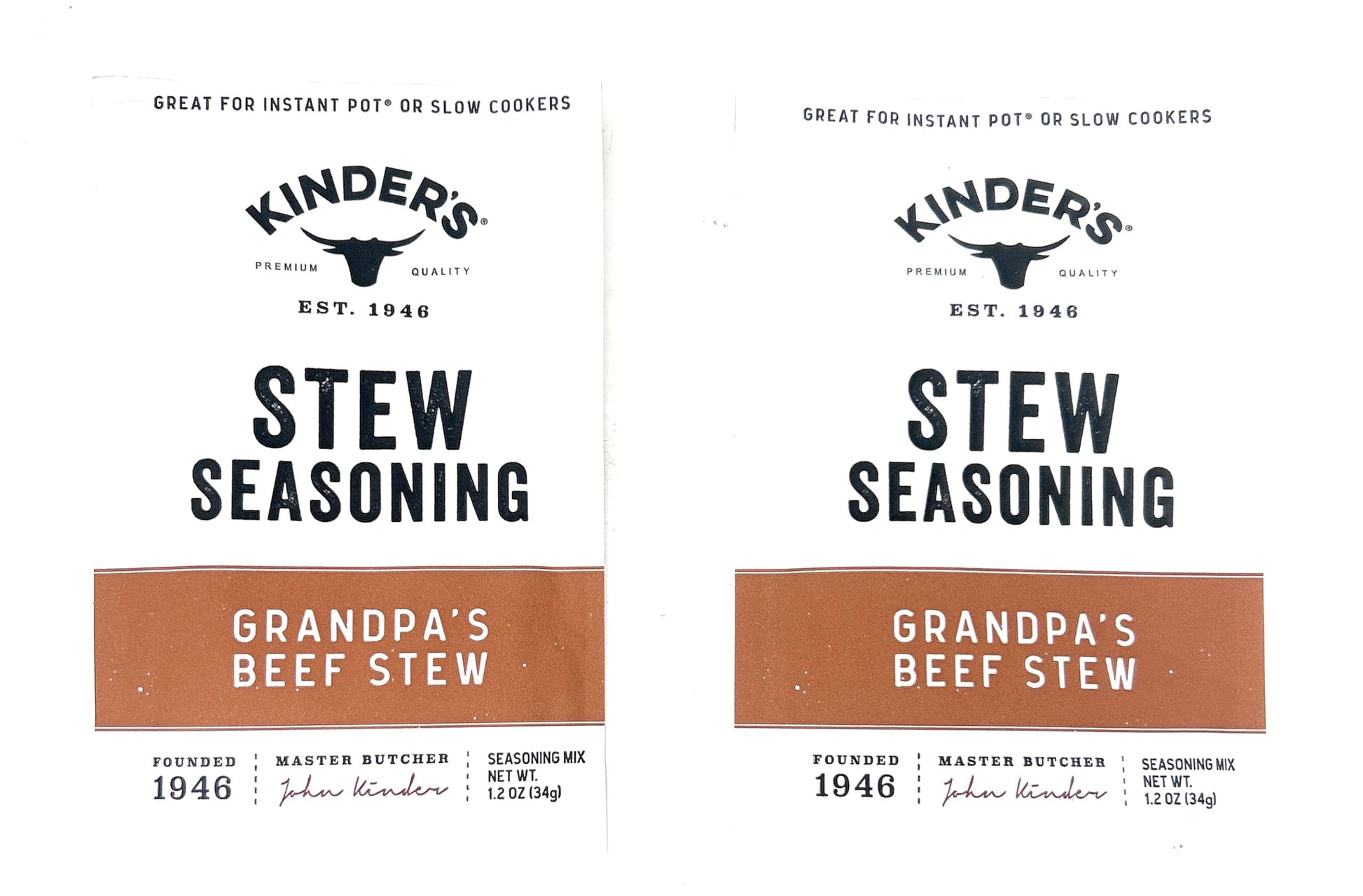Kinders Seasoning Mixes 1oz - 2 packets (Stew Seasoning Grandpas Beef Stew)
