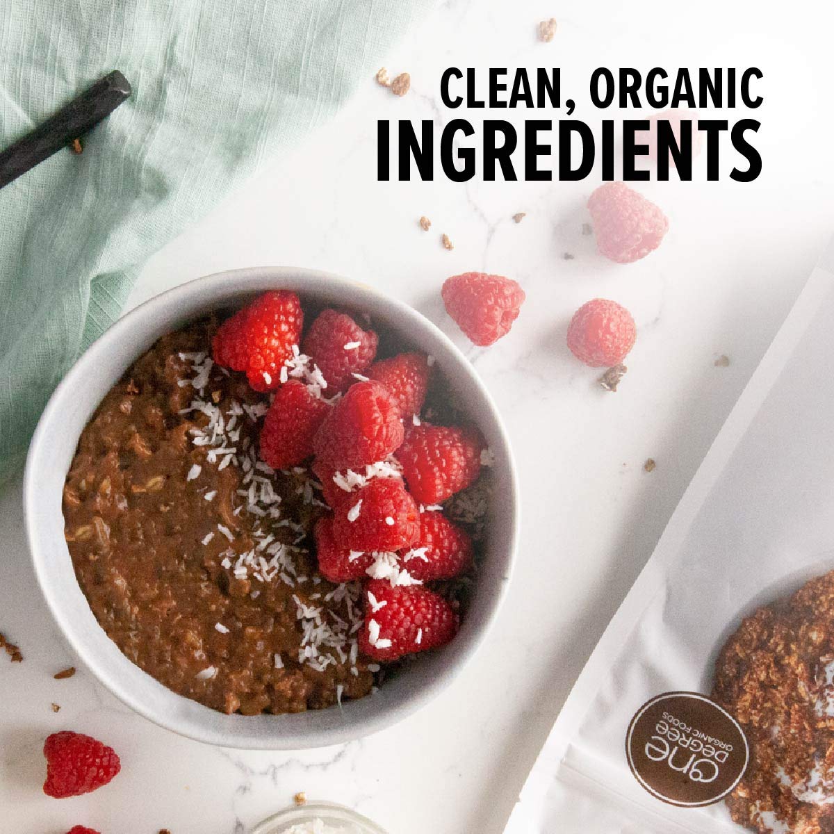 One Degree Organic Foods Sprouted Instant Oatmeal, Usda Organic, Non-Gmo, Vegan, And Gluten Free Instant Oatmeal (Cacao Nib, 6 P