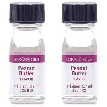 Lorann Peanut Butter Ss Flavor, 1 Dram Bottle (.0125 Fl Oz - 3.7Ml - 1 Teaspoon) - 2 Pack