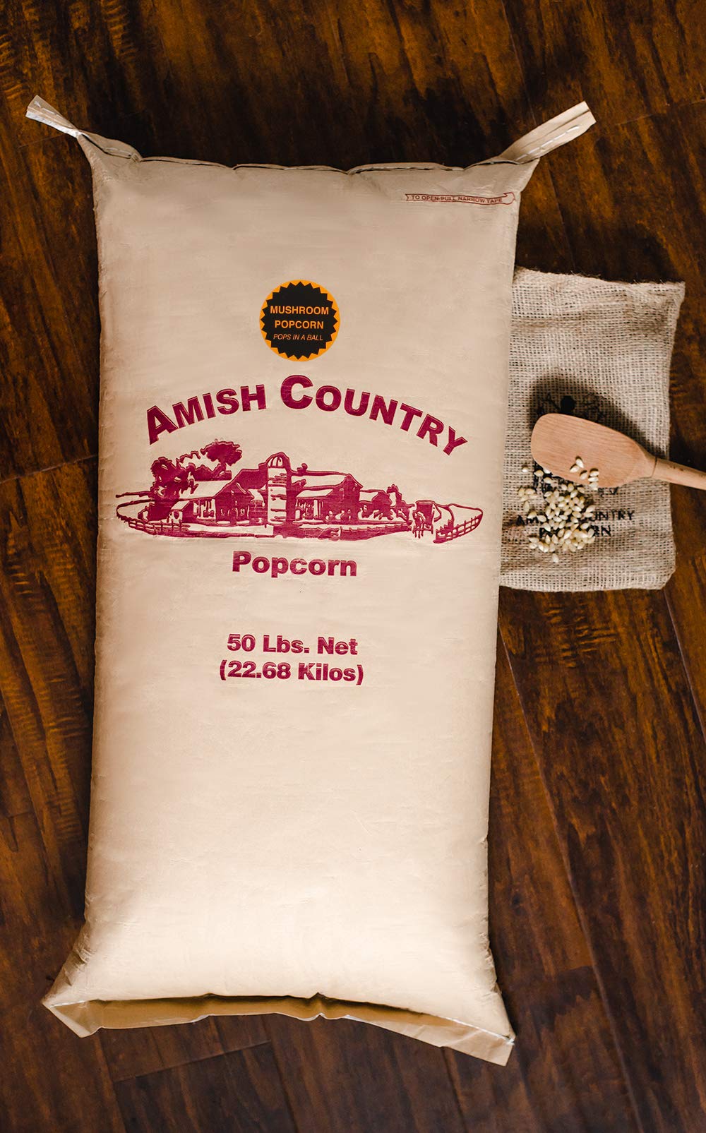 Amish Country Popcorn Mushroom Kernels, 50 Pound Bag, Non-GMO, Gluten Free