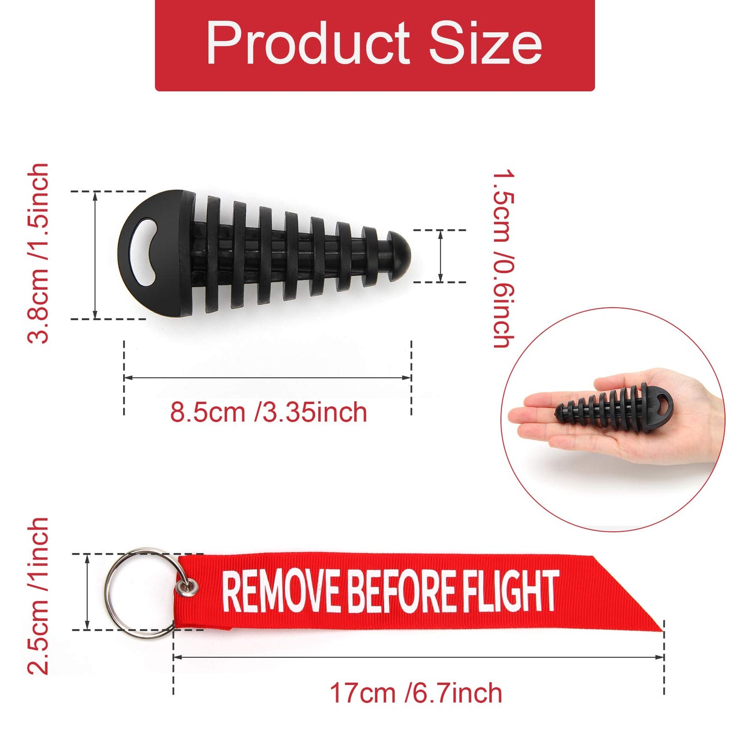 Muffler Exhaust Wash Plug, Coitak 06-15 Wash Plug For Motorcycle Bike 2 Stroke Rubber Exhaust Silencer (2 Pack) (06-15)