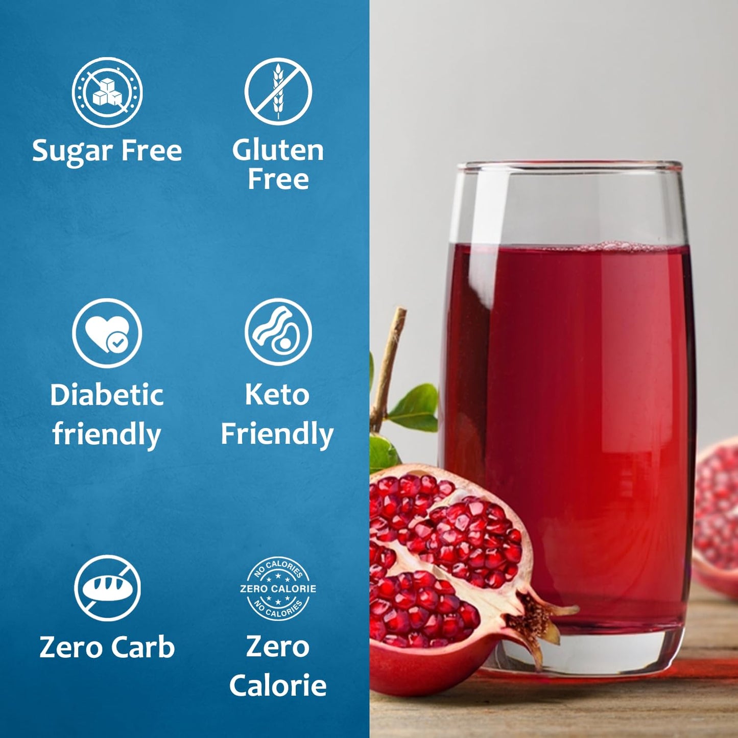 Syruvia Sugar-Free Pomegranate Syrup - 25.4 fl oz. enhanced Flavoring Syrup. 0 Calories  Kosher  and Gluten-Free. Ideal for Enhancing Tea  Italian Sodas  Beverages  Desserts  Ice Cream  Cocktails  and Mocktails.