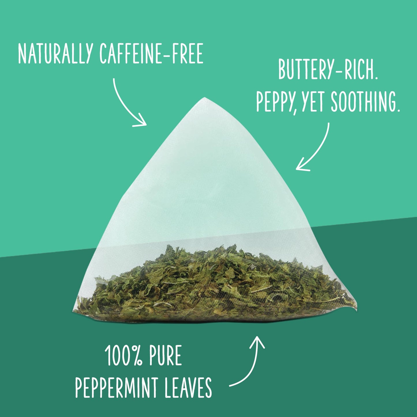 Two Leaves and a Bud Organic Peppermint Tea Bags, Herbal, Caffeine Free, 15 Count, Compostable Sachets