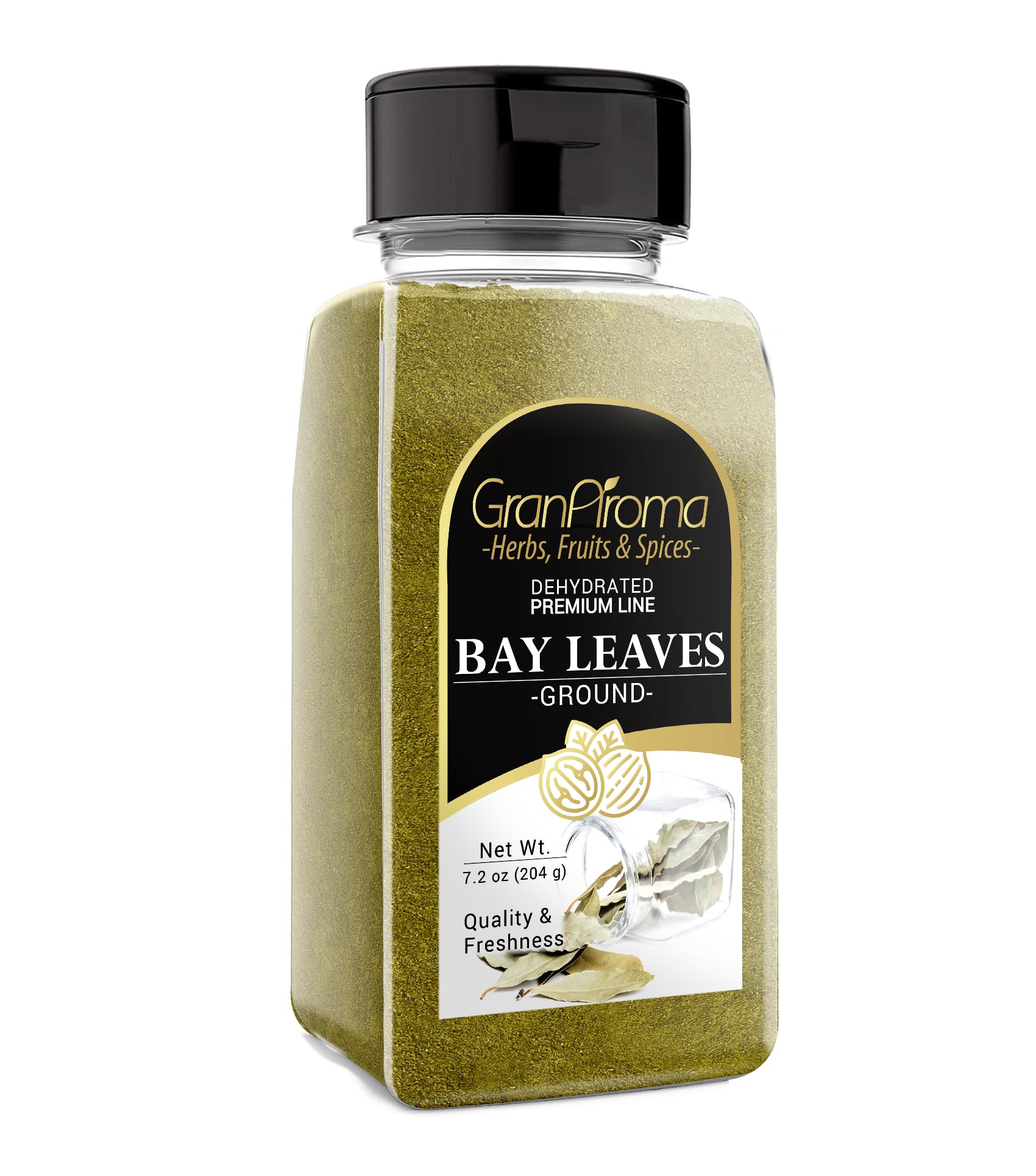 GranAroma Ground Bay Leaves, 7.2 oz, Savory Flavor, Soups & Sauces, Pickling Spice