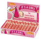 Tootsie Roll Dubble Bubble Its A Girl Bubble Gum Cigars - 36 Count Pack, Pink, Model 6051303