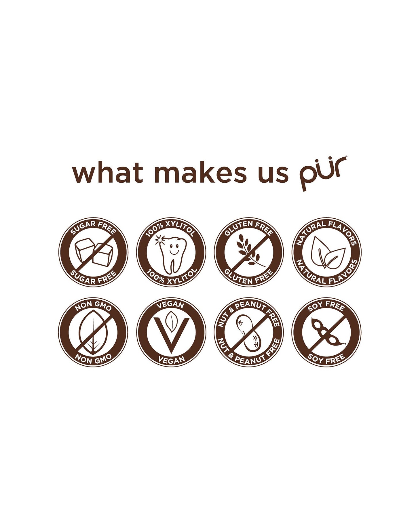 Pur Gum | Aspartame Free Chewing Gum | 100% Xylitol | Natural Chocolate Mint Flavored Gum, 9 Pieces (Pack Of 12)
