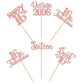 30Pcs Vintage 2008 Cupcake Toppers Glitter Sixteen 16 Fabulous Happy 16Th Birthday Cupcake Picks Cheers To 16 Years For 16Th Bir