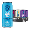 Gorilla Mind Energy Drink | Unmatched Energy  Amplified Focus | N-Acetyl-L-Tyrosine  Alpha-GPC  200mg Caffeine  Uridine  Saffron | 0 Sugar Or Artificial Colors | 16oz | 12-Pack (Variety Pack #1)