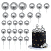 Gyufise 30Pcs Mini Balloon Cake Topper Foam Ball Cake Picks Cupcake Faux Pearl Balls Diy Cake Insert Topper Decoration For Anniv