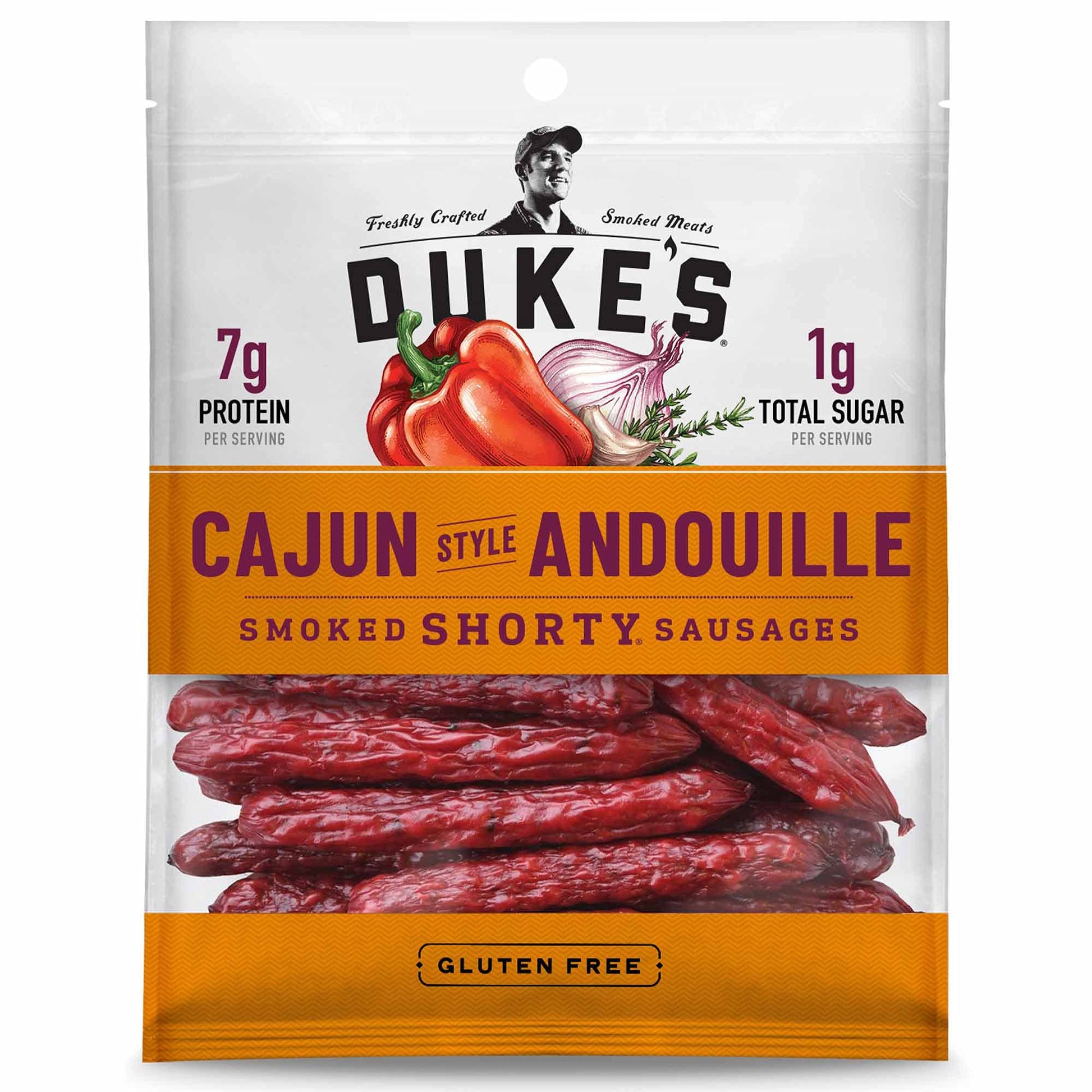 DUKES Cajun Andouille Pork Sausages, 5 oz, Pack of 1, Flavorful Seasoned Sausage